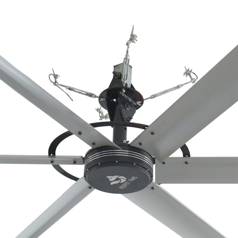 Quạt trần công nghiệp 220V 1 0kw Big Airflow Hvls Ceiling Fan for Subway Station