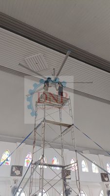 LẮP ĐẶT QUẠT TRẦN CÔNG NGHIỆP TẠI NHÀ THỜ BÌNH MINH TRẢNG BOM ĐỒNG NAI 8 Lắp đặt quạt trần tại Nhà Thờ Bình Minh