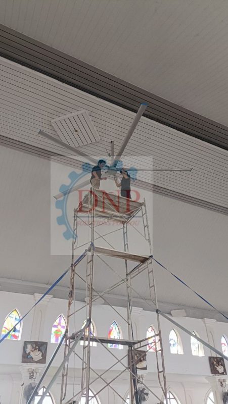 Lắp đặt quạt trần tại Nhà Thờ Bình Minh