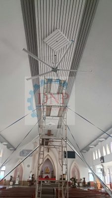 LẮP ĐẶT QUẠT TRẦN CÔNG NGHIỆP TẠI NHÀ THỜ BÌNH MINH TRẢNG BOM ĐỒNG NAI 10 Lắp đặt quạt trần tại Nhà Thờ Bình Minh